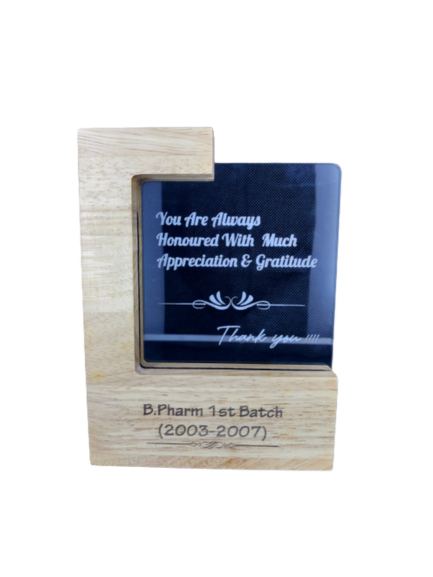 Premium Memento wood and Acrylic Half Framed KR2310